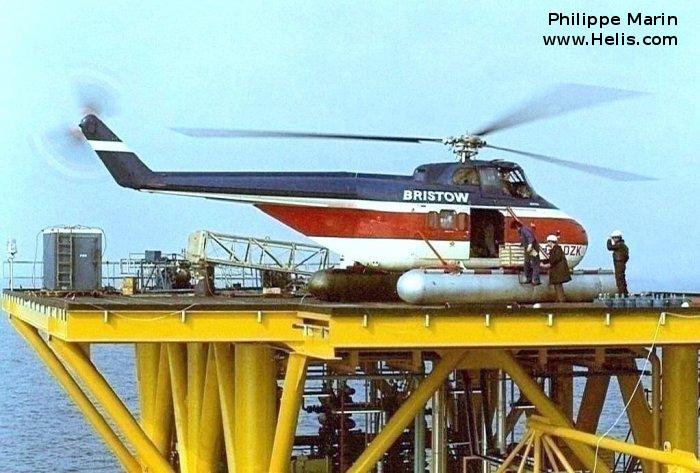 Helicopter Westland Whirlwind SRS.1 Serial wa240 Register VR-BEQ 5N-ABD VR-NDK G-AOZK used by Bristow Helicopters Nigeria BHN ,Bristow. Built 1958. Aircraft history and location