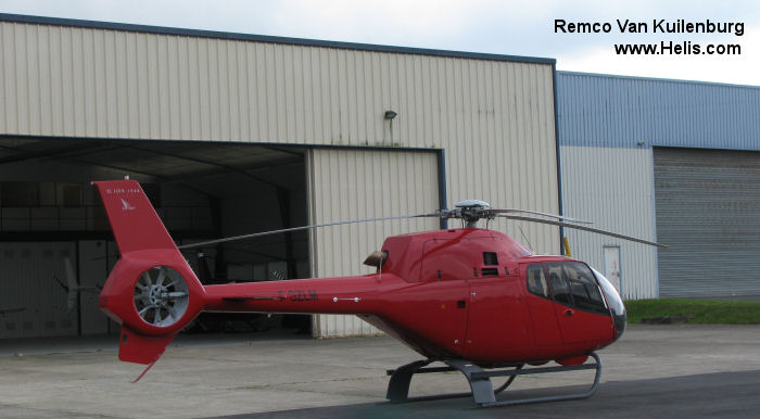 Helicopter Eurocopter EC120B Serial 1546 Register F-GZLM E7-AAT used by Heli Horizon. Built 2008. Aircraft history and location