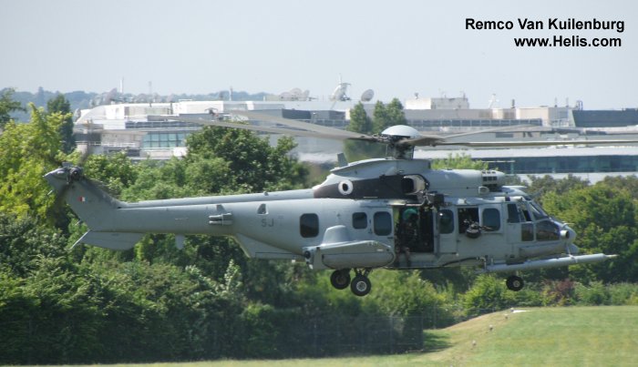 Helicopter Eurocopter EC725R2 Caracal Serial 2789 Register 2789 used by Armée de l'Air (French Air Force). Built 2013. Aircraft history and location