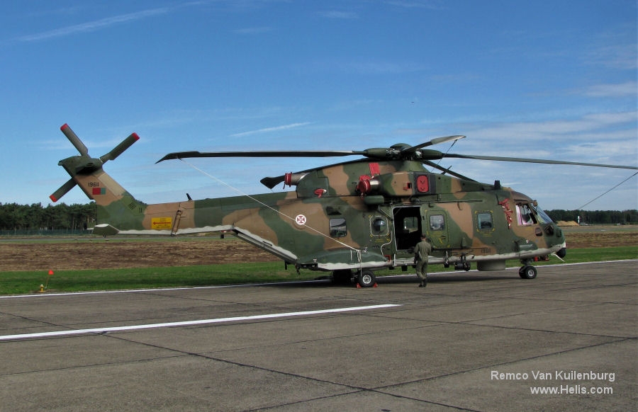 Helicopter AgustaWestland EH101 Mk.516 Serial 50152 Register 19611 used by Força Aérea Portuguesa (Portuguese Air Force). Aircraft history and location