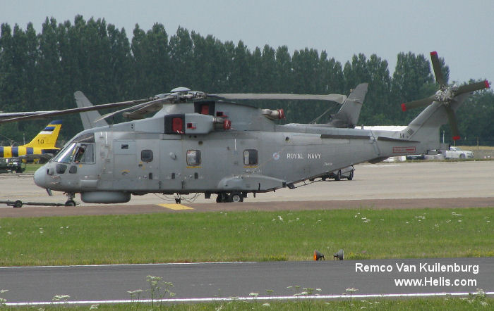 Helicopter AgustaWestland Merlin HM.1 Serial 50072 Register ZH836 used by Fleet Air Arm RN (Royal Navy). Built 1999. Aircraft history and location