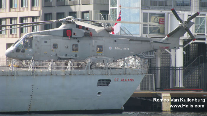 Helicopter AgustaWestland Merlin HM.1 Serial 50087 Register ZH841 used by Fleet Air Arm RN (Royal Navy). Built 1999. Aircraft history and location