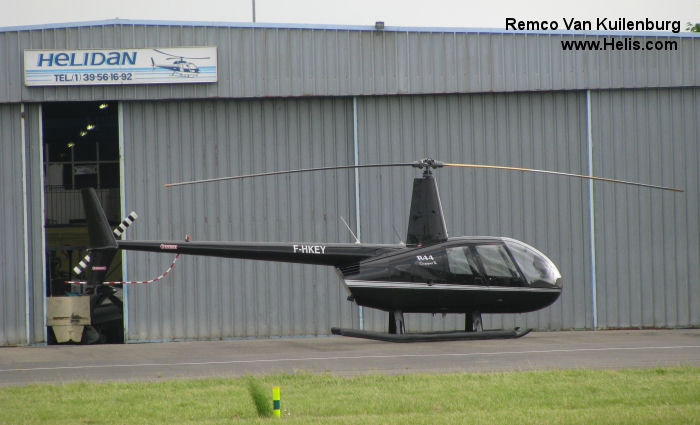Helicopter Robinson R44 Clipper II Serial 11893 Register G-CLJR F-HKEY 9A-HDM N998VV used by HQ Aviation Ltd ,Heli Horizon. Built 2007. Aircraft history and location
