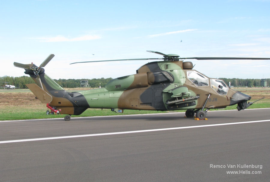 Helicopter Eurocopter Tigre HAD Serial 6013 Register 6013 used by Aviation Légère de l'Armée de Terre ALAT (French Army Light Aviation). Aircraft history and location