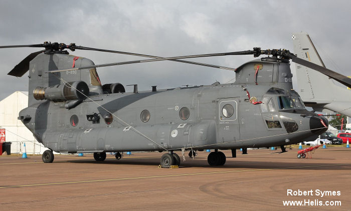 Helicopter Boeing CH-47F Chinook Serial M.8890 Register D-890 N1004W used by Koninklijke Luchtmacht RNLAF (Royal Netherlands Air Force) ,Boeing Helicopters. Built 2007. Aircraft history and location