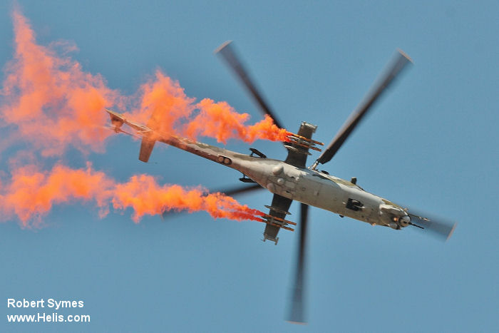 Helicopter Mil Mi-24V Hind Serial 087356 Register 7356 used by Vzdušné síly AČR (Czech Air Force). Aircraft history and location