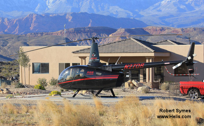 Helicopter Robinson R66 Turbine Serial 0498 Register N27DB. Built 2014. Aircraft history and location