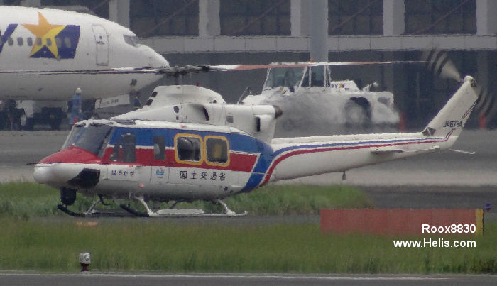 Helicopter Bell 412EP Serial 36115 Register JA6784 N3293G used by MLIT Mitsui Bussan Aerospace. Built 1995. Aircraft history and location