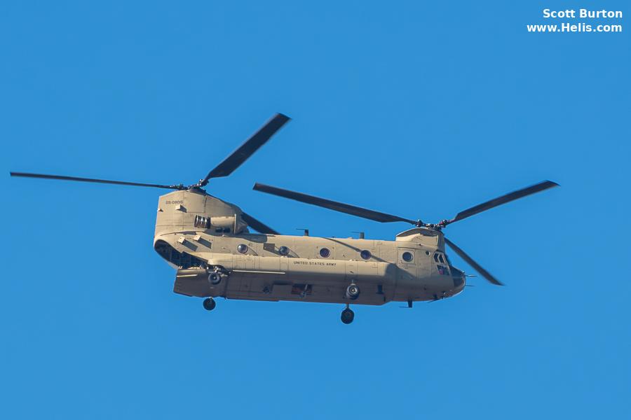 Helicopter Boeing CH-47F Chinook Serial M.8015 Register 05-08015 used by US Army Aviation Army. Aircraft history and location