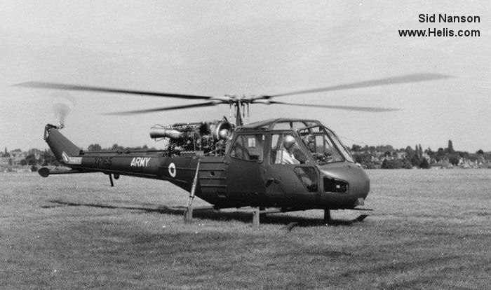 Helicopter Westland Scout AH.1 Serial S2/8437 Register XP165 used by Army Air Corps AAC (British Army) ,Ministry of Defence (MoD) ETPS. Built 1960. Aircraft history and location