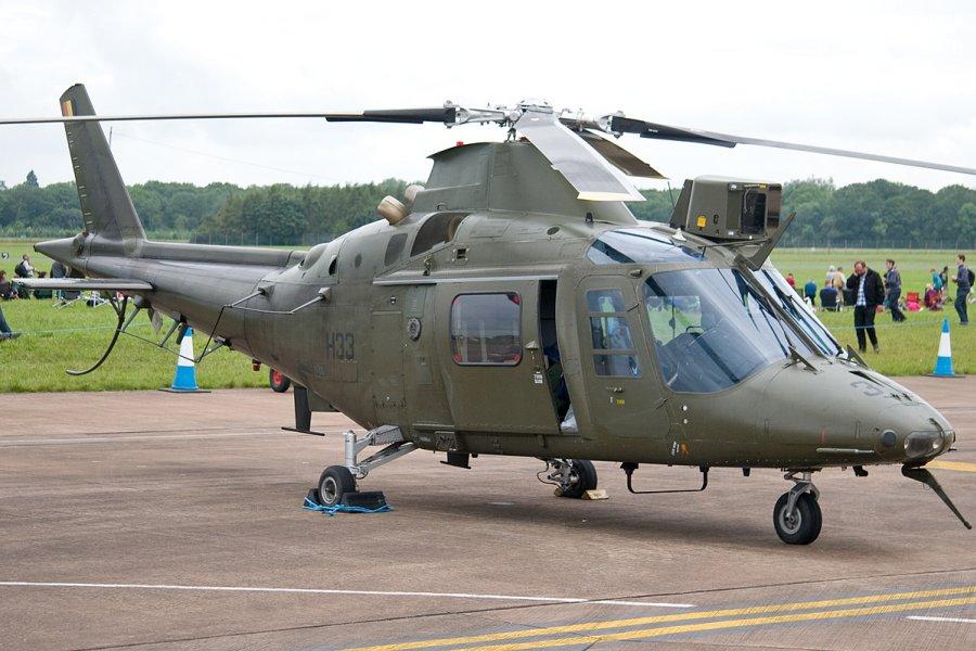 Helicopter SABCA A109BA Serial 0333 Register H33 used by Force Aérienne Belge (Belgian Air Force) ,Aviation Légère de la Force Terrestre (Belgian Army Light Aviation). Built 1993. Aircraft history and location