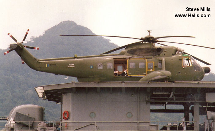 Helicopter Agusta AS-61N-1 Serial 6401 Register M39-01 I-RAIE used by Tentera Udara Diraja Malaysia TUDM (Royal Malaysian Air Force) ,Agusta Spa. Built 1992. Aircraft history and location