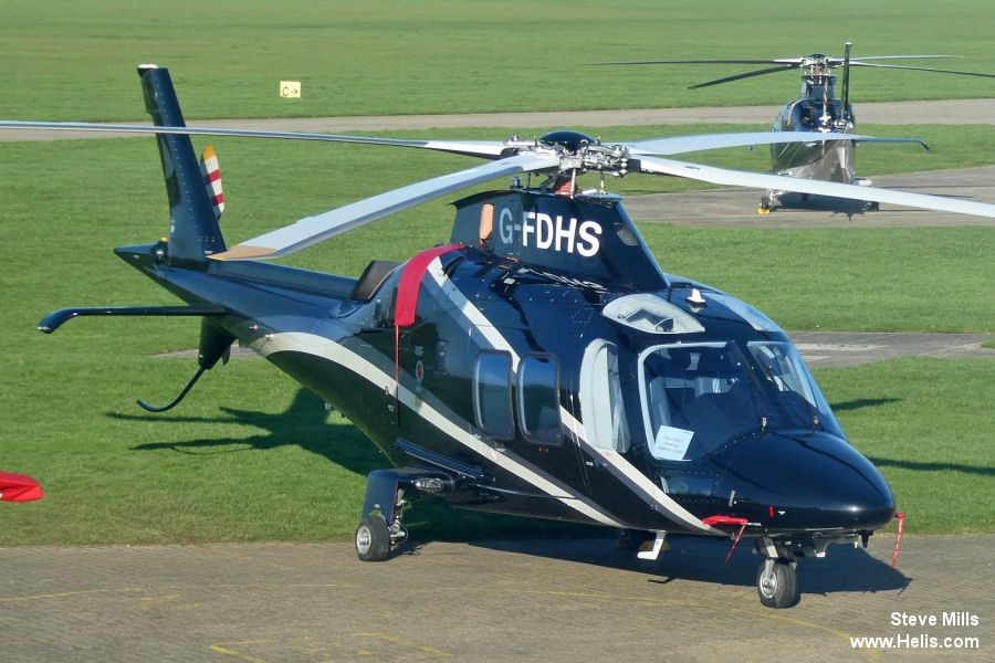 Helicopter AgustaWestland AW109SP GrandNew Serial 22378 Register G-FDHS used by Apollo Air Services. Built 2018. Aircraft history and location