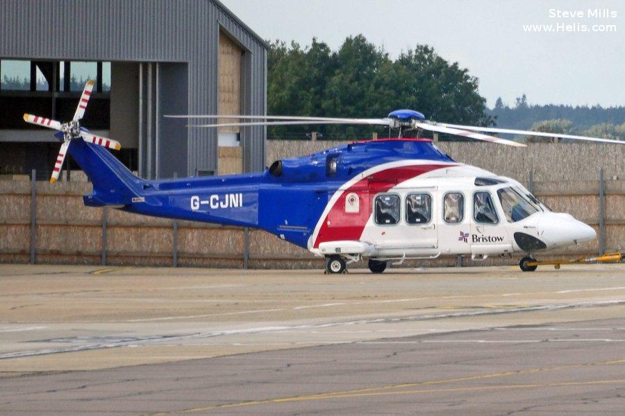 Helicopter AgustaWestland AW139 Serial 41374 Register G-CJNI 9Y-EXC N492SH used by Bristow Helicopters Nigeria BHN ,Bristow ,Bristow Caribbean ,AgustaWestland Philadelphia (AgustaWestland USA). Built 2014. Aircraft history and location