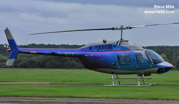 Helicopter Bell 206B-3 Jet Ranger Serial 3208 Register G-JETX N3898L. Built 1981. Aircraft history and location