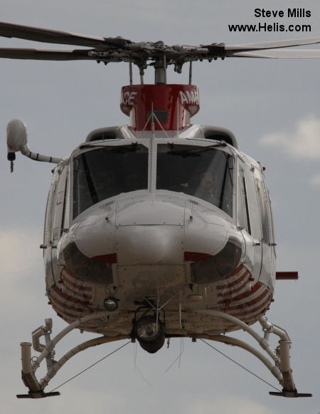 Helicopter Bell 412EP Serial 36274 Register VH-VAA used by Australia Air Ambulances RAC Rescue ,Air Ambulance Victoria ,CHC Helicopters Australia ,Lloyd Helicopters. Built 2001. Aircraft history and location