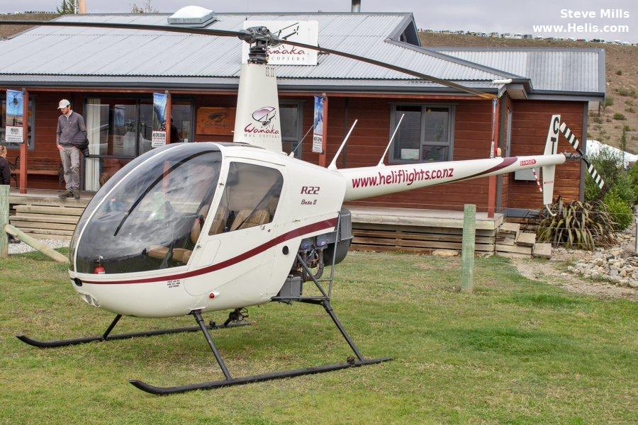Helicopter Robinson R22 Beta II Serial 4270 Register ZK-HCT. Built 2008. Aircraft history and location