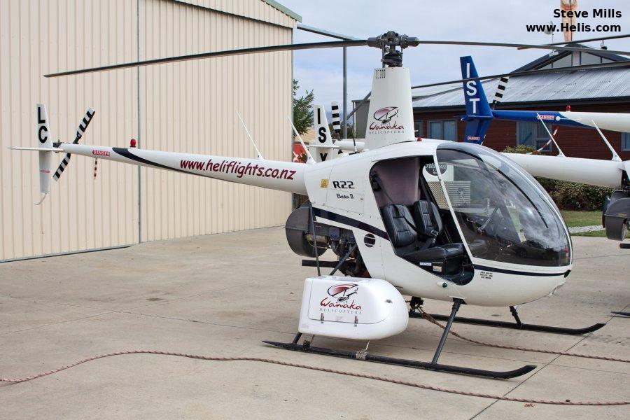 Helicopter Robinson R22 Beta II Serial 3994 Register ZK-HLC. Built 2006. Aircraft history and location