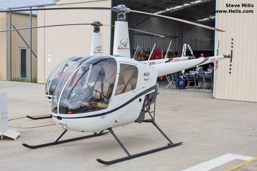 Helicopter Robinson R22 Beta II Serial 4320 Register ZK-ISX. Built 2012. Aircraft history and location