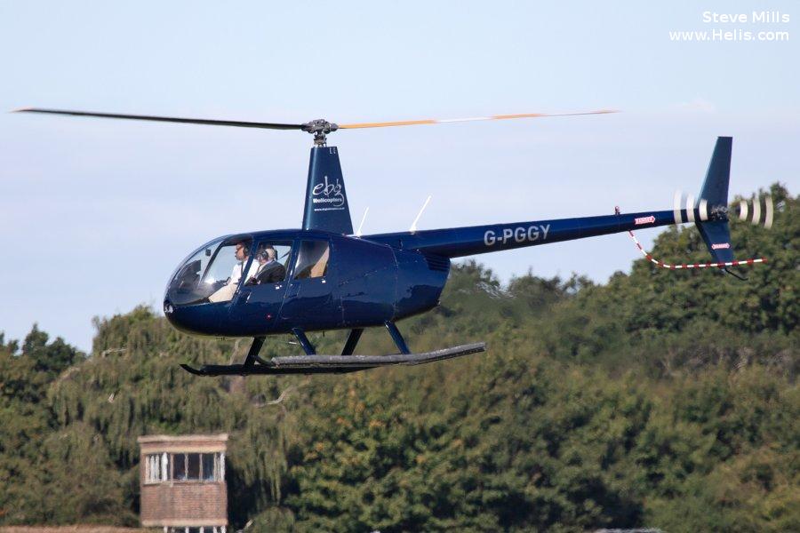 Helicopter Robinson R44 Clipper II Serial 11115 Register G-PGGY. Built 2006. Aircraft history and location