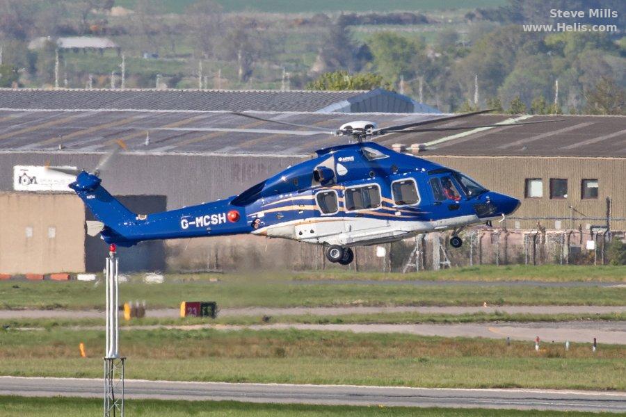 Helicopter Airbus H175 Serial 5034 Register G-MCSH used by Offshore Helicopter Services OHS ,Babcock International Babcock Babcock Mission Critical Services Offshore. Built 2018. Aircraft history and location