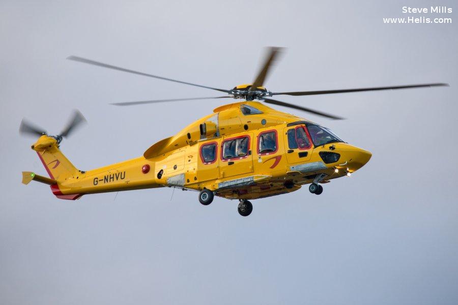 Helicopter Airbus H175 Serial 5004 Register G-NHVU PH-NHU used by NHV Helicopters Ltd NHV UK ,NHV (Noordzee Helikopters Vlaanderen). Built 2014. Aircraft history and location