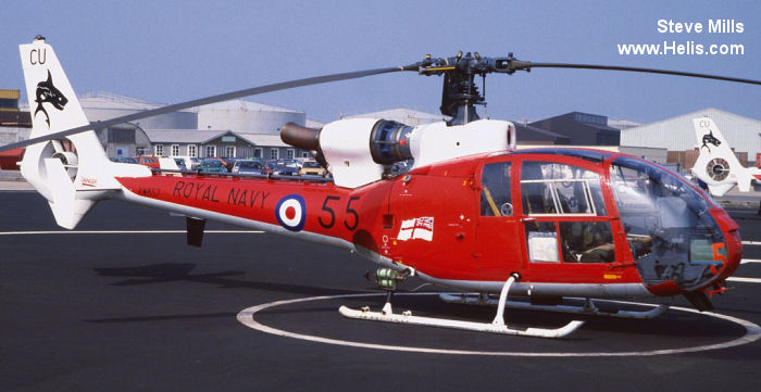 Helicopter Aerospatiale SA341C Gazelle HT.2 Serial 1081 Register G-CTFS G-OJCO G-LEDR G-CBSB XW857 used by London Helicopter Centres ,Fleet Air Arm RN (Royal Navy). Built 1973. Aircraft history and location