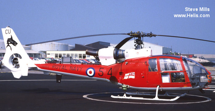 Helicopter Aerospatiale SA341C Gazelle HT.2 Serial 1116 Register XW864 used by Fleet Air Arm RN (Royal Navy). Built 1973. Aircraft history and location