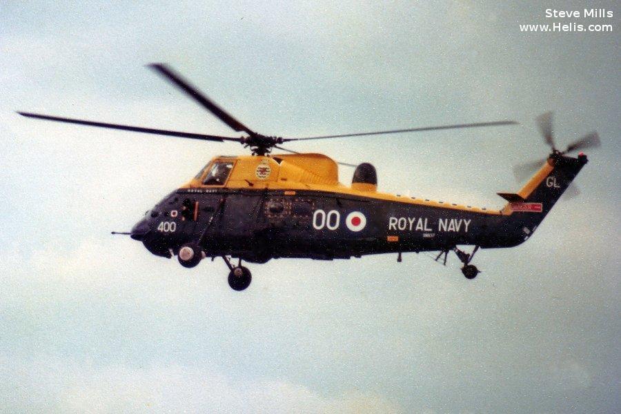 Helicopter Westland Wessex HAS.1 Serial wa 18 Register XM837 used by Westland ,Ministry of Defence (MoD) ,Fleet Air Arm RN (Royal Navy). Built 1961. Aircraft history and location