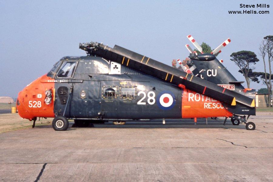 Helicopter Westland Wessex HAS.1 Serial wa 38 Register XM917 used by Fleet Air Arm RN (Royal Navy). Built 1961. Aircraft history and location