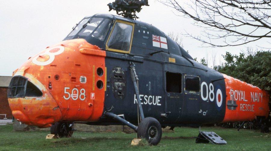 Helicopter Westland Wessex HAS.1 Serial wa249 Register XS869 used by Fleet Air Arm RN (Royal Navy). Built 1965. Aircraft history and location