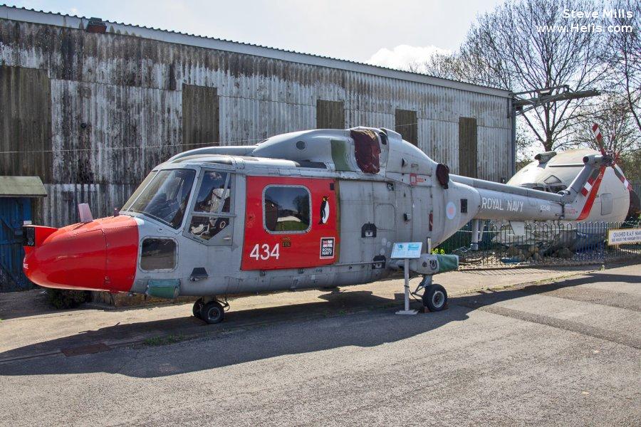Helicopter Westland Lynx  HAS2 Serial 070 Register XZ246 used by Aeroventure Museum ,Fleet Air Arm RN (Royal Navy). Built 1978. Aircraft history and location
