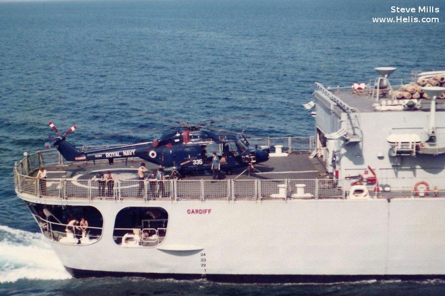 Helicopter Westland Lynx HAS2 Serial 094 Register XZ254 used by Fleet Air Arm RN (Royal Navy). Built 1978. Aircraft history and location