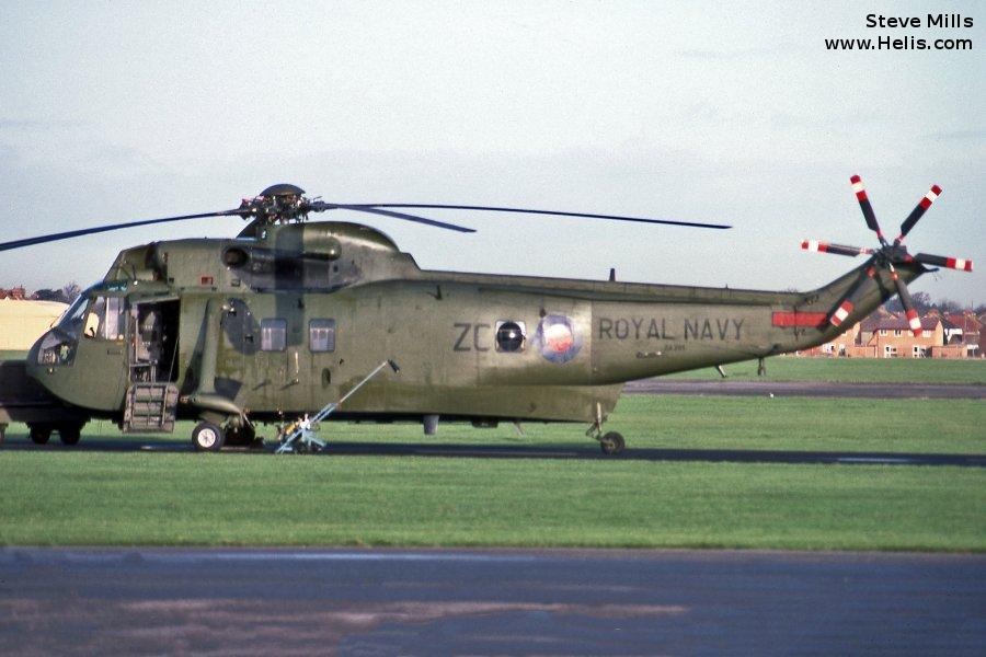 Helicopter Westland Sea King HC.4 Serial wa 909 Register ZA295 used by Pakistan Navy ,Vector Aerospace ,Fleet Air Arm RN (Royal Navy). Aircraft history and location