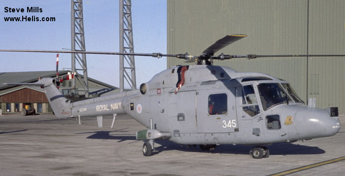 Helicopter Westland Lynx  HAS2 Serial 080 Register XZ248 used by Fleet Air Arm RN (Royal Navy). Built 1978. Aircraft history and location