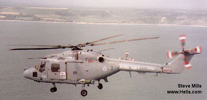 Helicopter Westland Lynx HAS2 Serial 080 Register XZ248 used by Fleet Air Arm RN (Royal Navy). Built 1978. Aircraft history and location