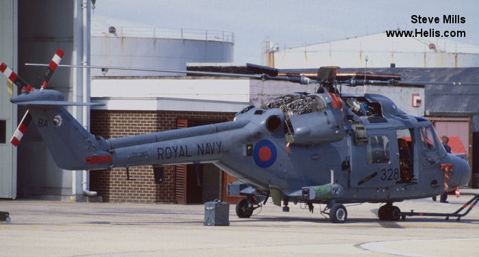 Helicopter Westland Lynx HAS3 Serial 303 Register ZD265 used by Fleet Air Arm RN (Royal Navy). Built 1983 Converted to Lynx HMA8 (DSP). Aircraft history and location