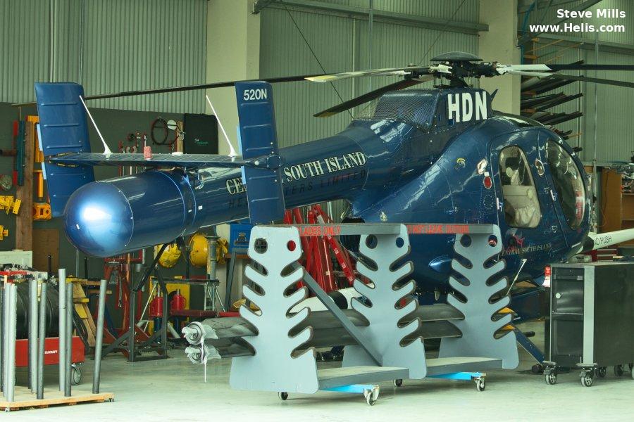 Helicopter McDonnell Douglas MD520N Serial LN080 Register ZK-HDN. Built 2007. Aircraft history and location