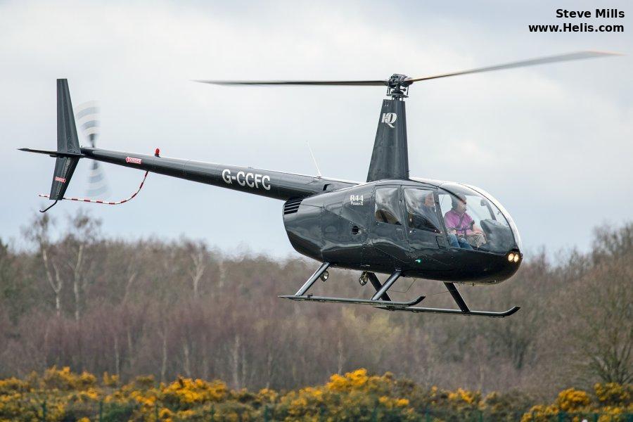 Helicopter Robinson R44 Serial 10151 Register G-CCFC. Built 2003. Aircraft history and location