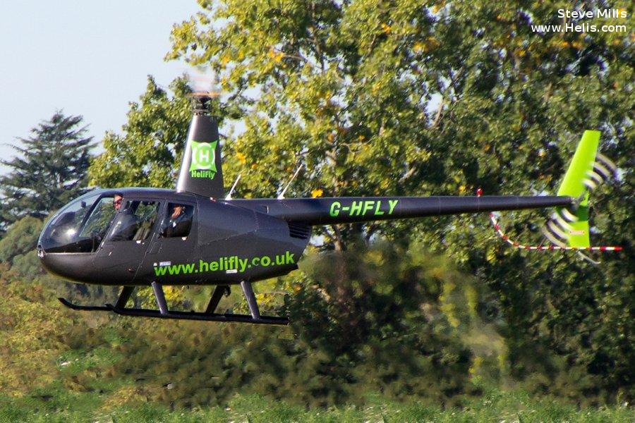 Helicopter Robinson R44 Raven II Serial 11876 Register OE-XDL G-HFLY. Built 2007. Aircraft history and location