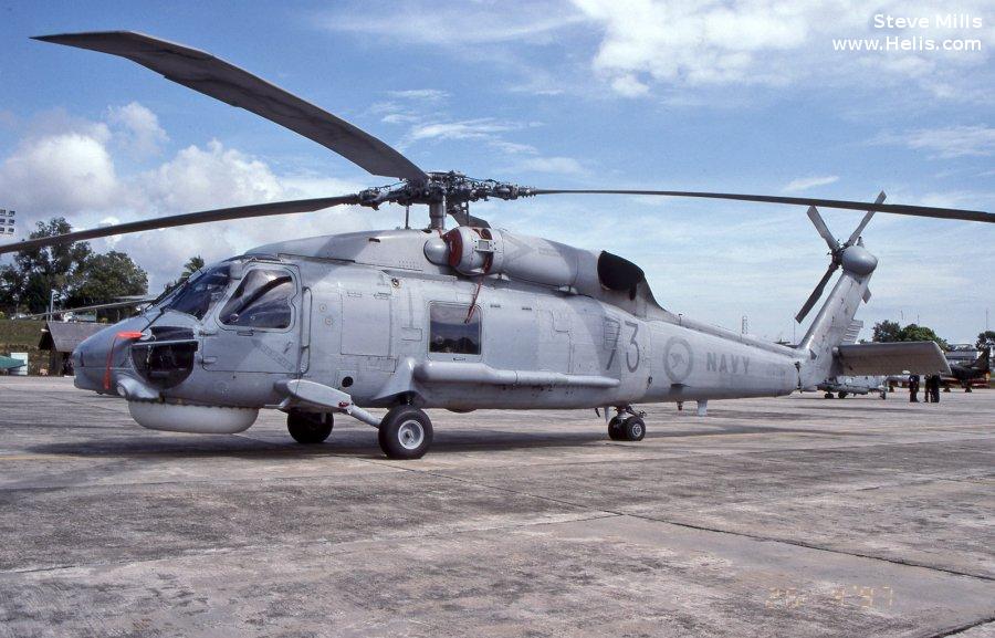 Helicopter Sikorsky S-70B-2 Seahawk Serial 70-475 Register N24-004 used by Fleet Air Arm (RAN) RAN (Royal Australian Navy). Aircraft history and location