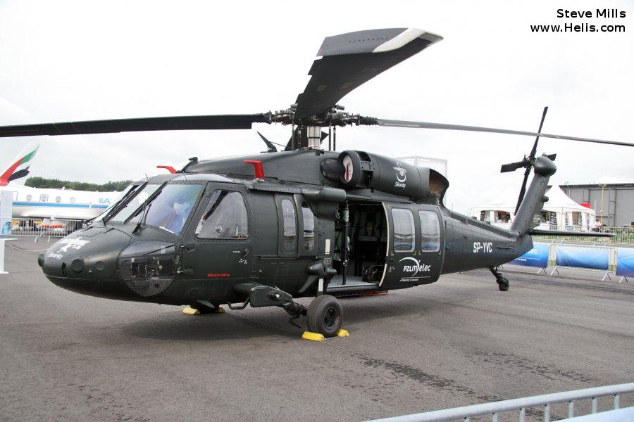 Helicopter Sikorsky S-70i Black Hawk Serial 70-3699 Register MOI-33 SP-YVC used by Saudi Ministry of Interior ,PZL Mielec. Aircraft history and location