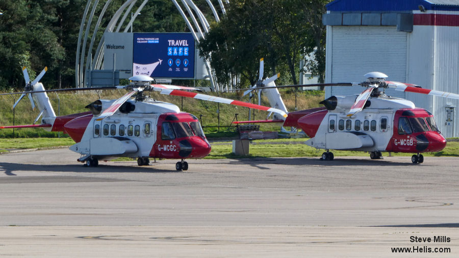 Helicopter Sikorsky S-92A Serial 92-0167 Register LN-OQX G-MCGB N167G used by Helikopter Service ,HM Coastguard (Her Majesty’s Coastguard) ,Bristow ,Sikorsky Helicopters. Built 2011. Aircraft history and location