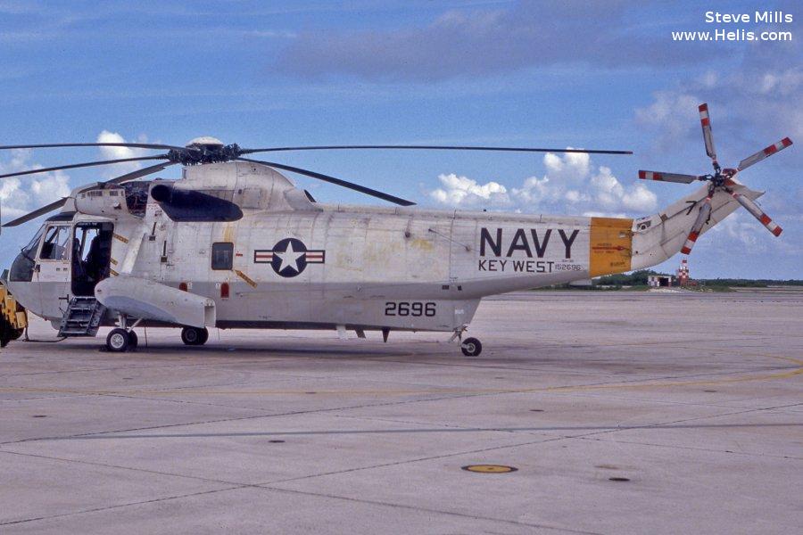 Helicopter Sikorsky SH-3D Sea King Serial 61-351 Register N92590 152696 used by Carson Helicopters ,US Navy USN. Aircraft history and location