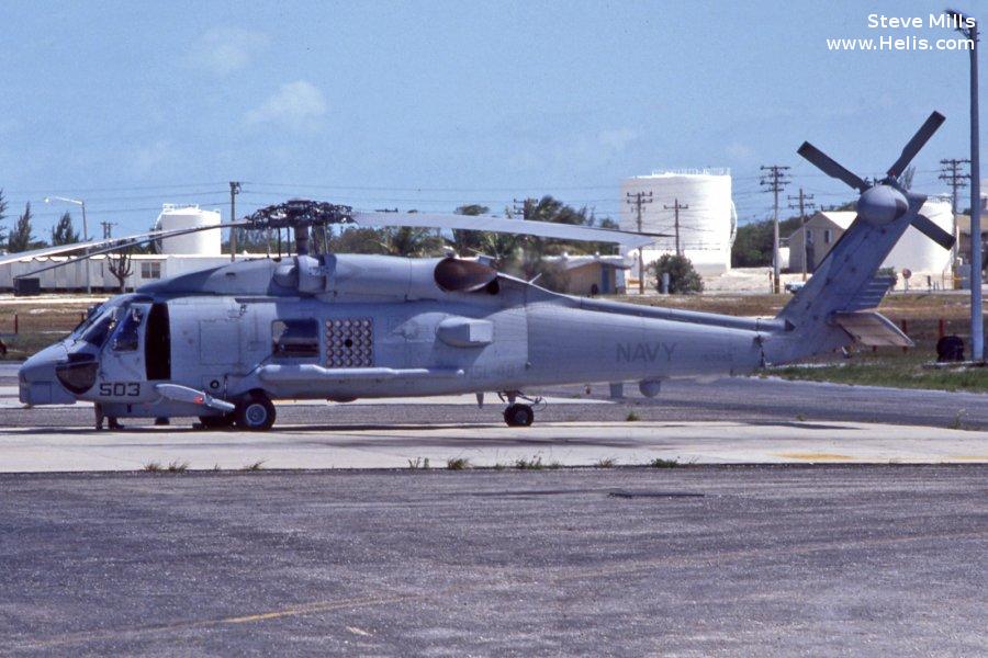Helicopter Sikorsky SH-60B Seahawk Serial 70-617 Register 163595 used by US Navy USN. Aircraft history and location