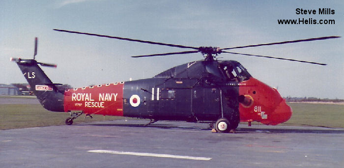 Helicopter Westland Wessex HU.5 Serial wa489 Register XT767 used by Fleet Air Arm RN (Royal Navy). Built 1967. Aircraft history and location