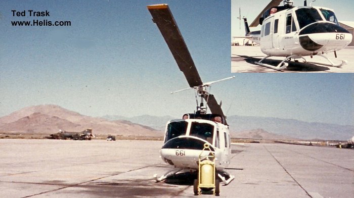 Helicopter Bell UH-1N Serial 31067 Register 69-6661 used by US Air Force USAF. Aircraft history and location