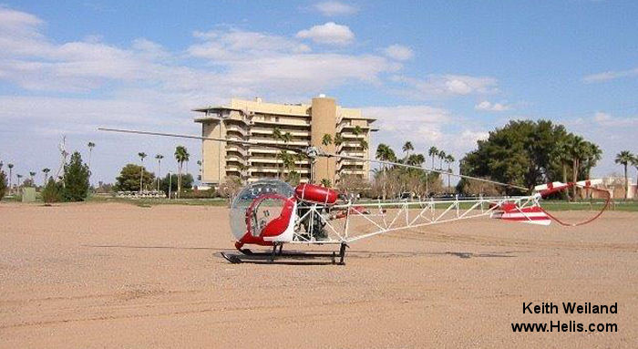 Helicopter Bell 47G-1 Serial 1526 Register N2801B. Aircraft history and location