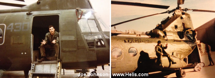 Helicopter Boeing-Vertol CH-46D Serial 2410 Register 154803 used by US Marine Corps USMC. Built 1968. Aircraft history and location