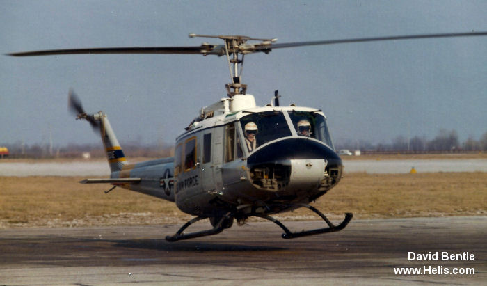 Helicopter Bell HH-1H Iroquois Serial 17115 Register 70-2471 used by US Air Force USAF. Aircraft history and location